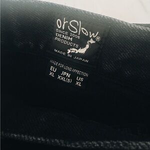 orSlow 107 Ivy Fit Black Denim  SIZE 5